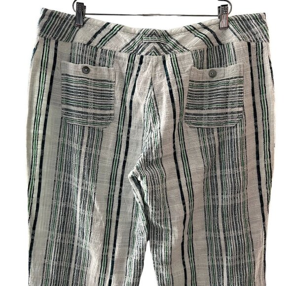 NWT Sundance Gigi Pants Green Plaid Size L Lagenlook Wide Leg Relaxed Textured - Picture 5 of 10